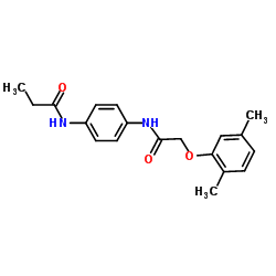 N-(4-{[(2,5-Dimethylphenoxy)acetyl]amino}phenyl)propanamide结构式