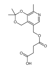 [(2,2,8-trimethyl-4H-1,3-dioxino[4,5-c]pyridin-5-yl)methyl] hydrogen succinate structure