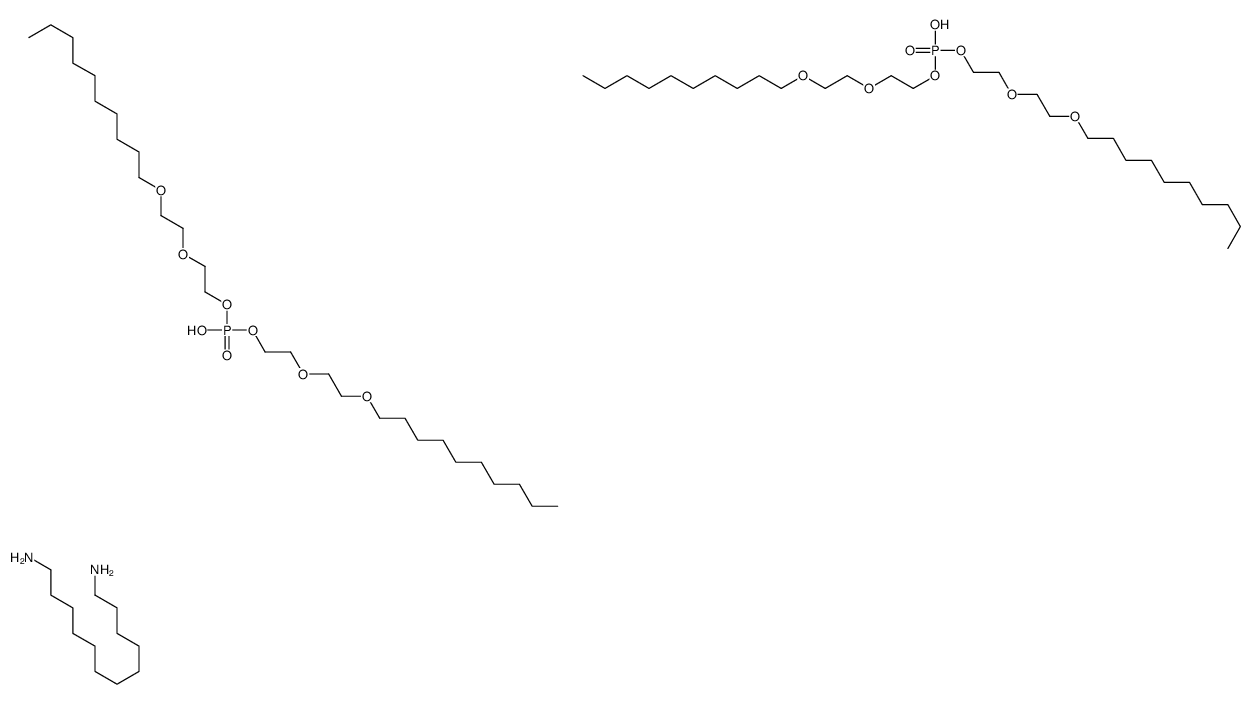 bis[2-[2-(decyloxy)ethoxy]ethyl] hydrogen phosphate, compound with dodecane-1,12-diamine (2:1) structure