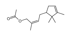 2-methyl-4-(2,2,3-trimethyl-3-cyclopenten-1-yl)-2-butenyl acetate结构式