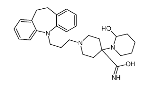 1-[3-(5,6-dihydrobenzo[b][1]benzazepin-11-yl)propyl]-4-(2-hydroxypiperidin-1-yl)piperidine-4-carboxamide结构式
