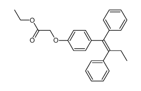 Z-ethyl 2-(4-(1,2-diphenyl-1-butenyl)phenoxy)acetate结构式