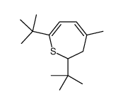 2,7-ditert-butyl-4-methyl-2,3-dihydrothiepine结构式