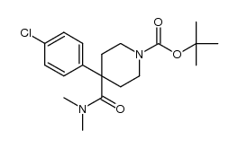 4-(4-chlorophenyl)-4-dimethylcarbamoyl-piperidine-1-carboxylic acid tert-butyl ester Structure