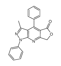 4-(4-phenyl)-3-methyl-1-phenyl-1,7-dihydro-5H-furo[3,4-b]pyrazolo[4,3-e]pyridine-5-one Structure