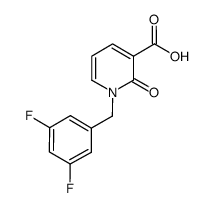 1-(3,5-difluorobenzyl)-2-oxo-1,2-dihydropyridine-3-carboxylic acid Structure