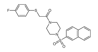 2-(4-fluorophenylthio)-1-(4-(naphthalen-2-ylsulfonyl)piperazin-1-yl)ethanone Structure