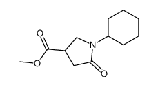 1-cyclohexyl-5-oxo-pyrrolidine-3-carboxylic acid methyl ester结构式