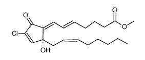 (5E,7E,14Z)-10-Chloro-12-hydroxy-9-oxoprosta-5,7,10,14-tetren-1-oic acid methyl ester结构式