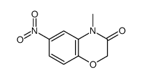 4-Methyl-6-nitro-2H-1,4-benzoxazin-3-one结构式