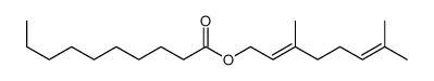 3,7-dimethylocta-2,6-dienyl decanoate结构式
