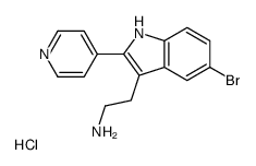2-(5-BROMO-2-PYRIDIN-4-YL-1H-INDOL-3-YL)-ETHYLAMINE HYDROCHLORIDE结构式