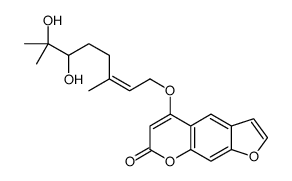 5-((6,7-DIHYDROXY-3,7-DIMETHYL-2-OCTENYL)OXY)-PSORALEN结构式