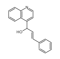 3-phenyl-1-(quinolin-4-yl)prop-2-en-1-ol Structure