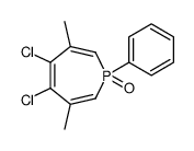 4,5-dichloro-3,6-dimethyl-1-phenyl-1λ5-phosphepine 1-oxide结构式