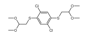 1,4-dichloro-2,5-bis-(2,2-dimethoxy-ethylsulfanyl)-benzene结构式