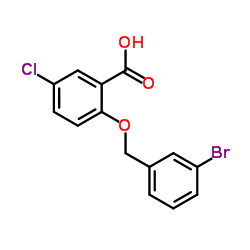 2-[(3-Bromobenzyl)oxy]-5-chlorobenzoic acid Structure