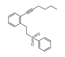 1-(hex-1-ynyl)-2-(2-(phenylsulfonyl)ethyl)benzene结构式