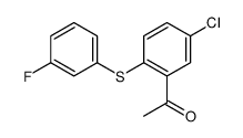 1-[5-chloro-2-(3-fluorophenyl)sulfanylphenyl]ethanone结构式