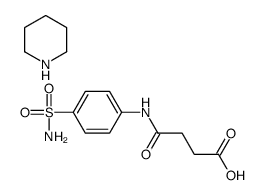 4-oxo-4-(4-sulfamoylanilino)butanoate,piperidin-1-ium结构式
