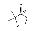 2,2-Dimethyl-1,3-dithiolan-1,1-dioxid结构式