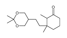 3-[2-(2,2-dimethyl-1,3-dioxan-5-yl)ethyl]-2,3-dimethylcyclohexan-1-one结构式