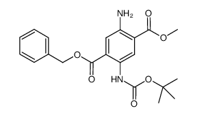 1-benzyl 4-methyl 5-amino-2-(tert-butyloxycarbonylamino)terephthalate结构式