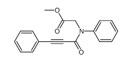N-Methoxycarbonylmethyl-N-phenyl-3-phenyl-propiolsaeureamid结构式
