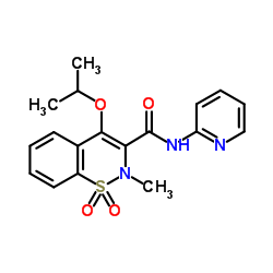 4-Isopropoxy-2-methyl-N-(2-pyridinyl)-2H-1,2-benzothiazine-3-carboxamide 1,1-dioxide Structure