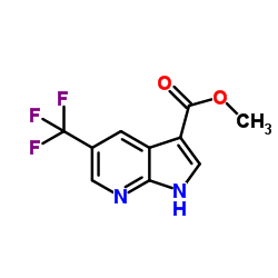 5-(Trifluoromethyl)-7-azaindole-3-carboxylic acid Methyl ester结构式