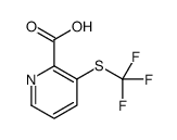 3-[(Trifluoromethyl)sulfanyl]-2-pyridinecarboxylic acid结构式