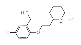 2-[2-(4-Chloro-2-ethylphenoxy)ethyl]piperidine hydrochloride Structure