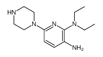 3-amino-2-N,N-diethylamino-6-(1-piperazinyl)pyridine结构式