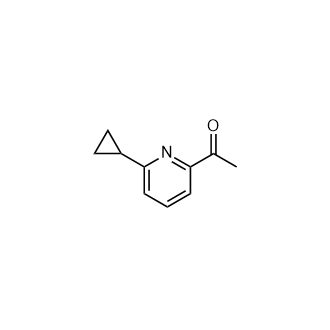 1-(6-环丙基吡啶-2-基)乙酮结构式