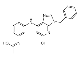 N-[3-[(9-benzyl-2-chloropurin-6-yl)amino]phenyl]acetamide结构式