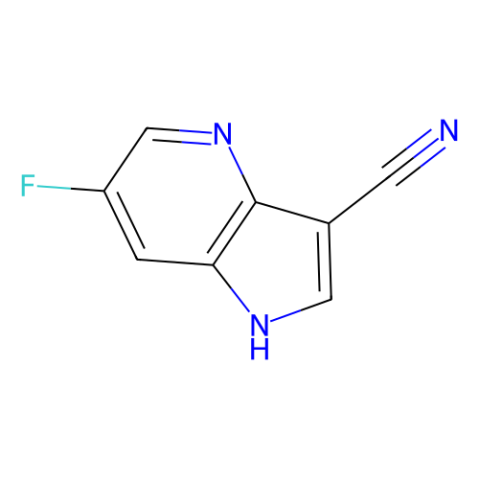 6-Fluoro-1H-pyrrolo[3,2-b]pyridine-3-carbonitrile结构式