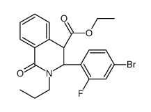 (3R,4R)-Ethyl 3-(4-bromo-2-fluorophenyl)-1-oxo-2-propyl-1,2,3,4-tetrahydroisoquinoline-4-carboxylate结构式