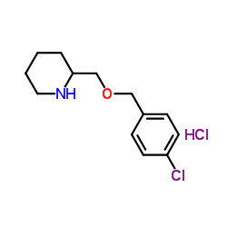 2-{[(4-Chlorobenzyl)oxy]methyl}piperidine hydrochloride (1:1)结构式