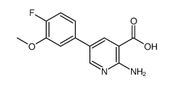 2-amino-5-(4-fluoro-3-methoxyphenyl)pyridine-3-carboxylic acid结构式