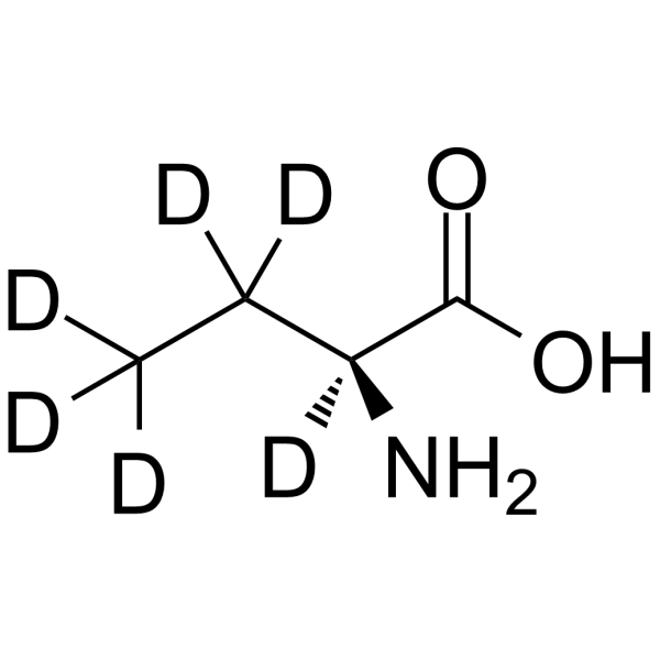 L-2-氨基丁酸-D6氘代结构式