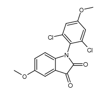 1,3-dihydro-N-[(2,6-dichloro-4-methoxy)phenyl]-5-methoxy-2H-indole-2,3-dione Structure
