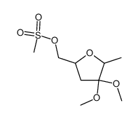 (4,4-dimethoxy-5-methyltetrahydrofuran-2-yl)methyl methanesulfonate结构式