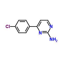 4-(4-氯苯基)嘧啶-2-胺结构式
