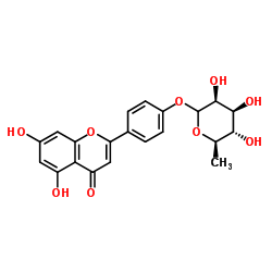 芹菜甙元 4'-O-鼠李糖苷结构式