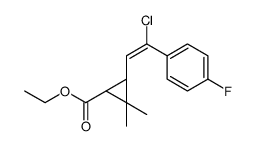 ethyl (1S,3S)-3-[(Z)-2-chloro-2-(4-fluorophenyl)ethenyl]-2,2-dimethylcyclopropane-1-carboxylate结构式