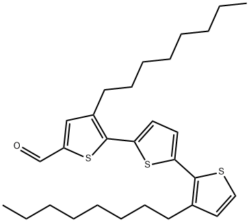 3,3''-二辛基-[2,2': 5',2''-三噻吩]-5-甲醛结构式