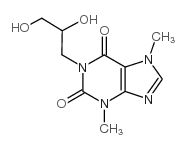 1-(2,3-二羟基丙基)-3,7-二氢-3,7-二甲基-1H-嘌呤-2,6-二酮结构式