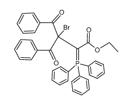 ethyl 3-benzoyl-3-bromo-4-oxo-4-phenyl-2-(triphenyl-5-phosphanylidene)butanoate结构式