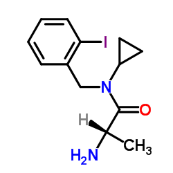 N-Cyclopropyl-N-(2-iodobenzyl)alaninamide结构式