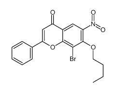 8-bromo-7-butoxy-6-nitro-2-phenylchromen-4-one Structure